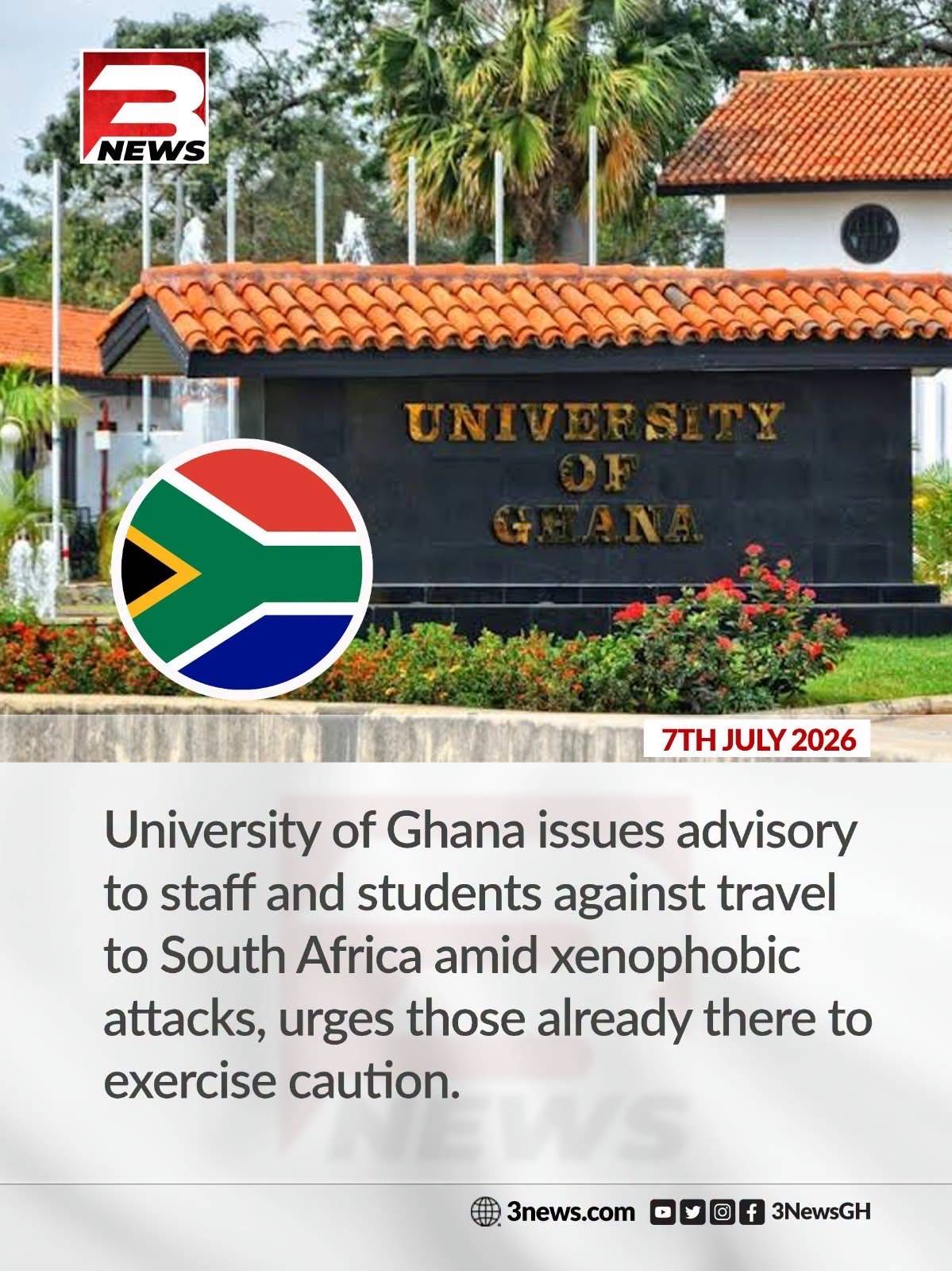 The University of Ghana has issued a travel advisory banning all staff and students from travelling...