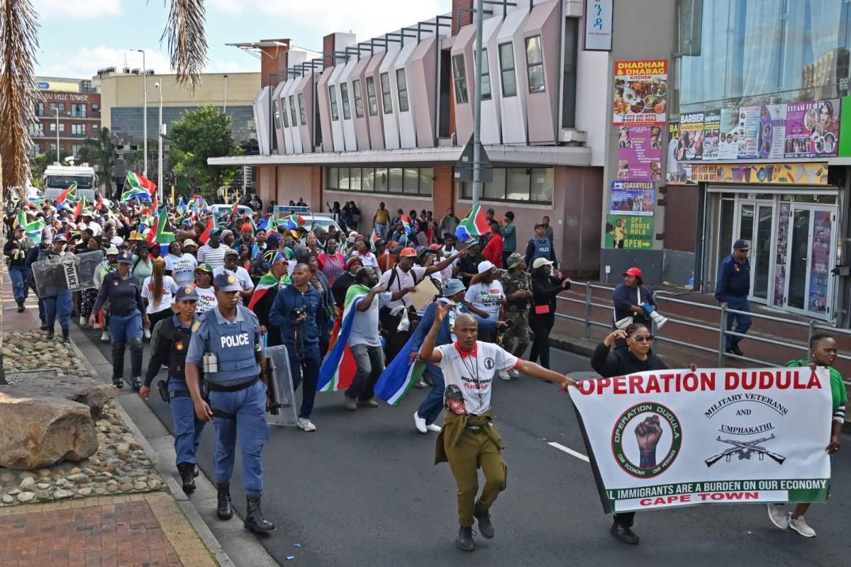 Anti-illegal immigrant protesters marched through the streets of Bellville, demanding tougher action...