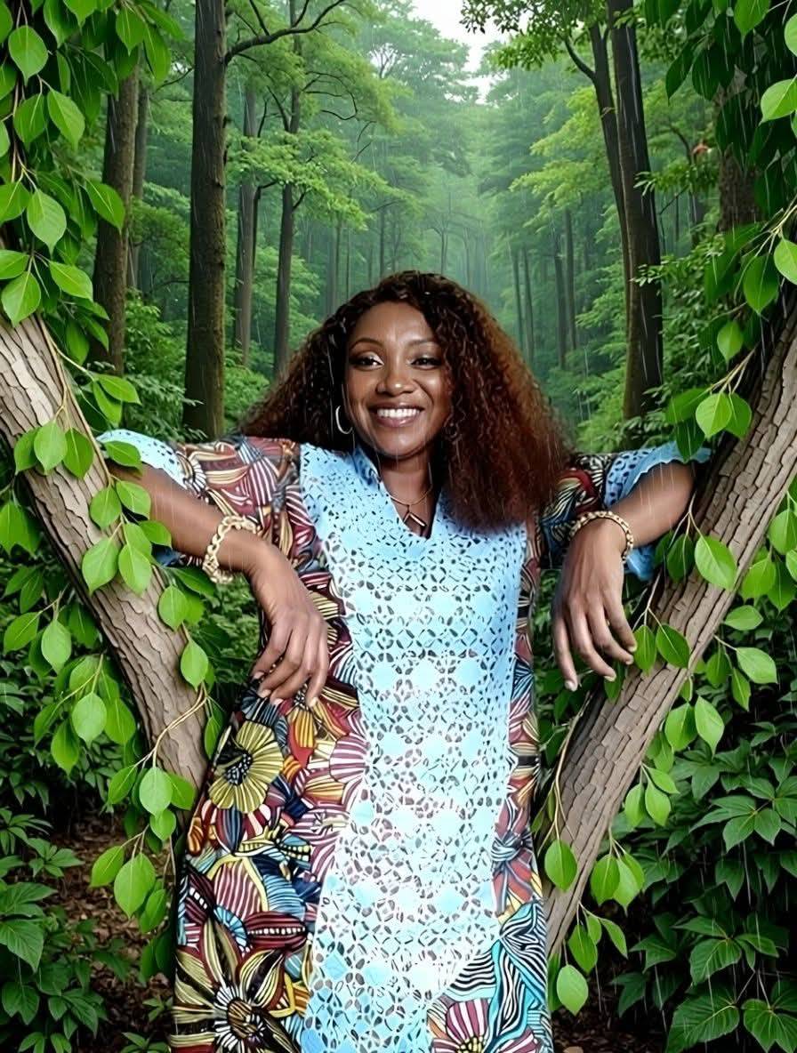 Radiance that outshines the forest.
Amid the towering trees and lush green embrace of nature, she s...