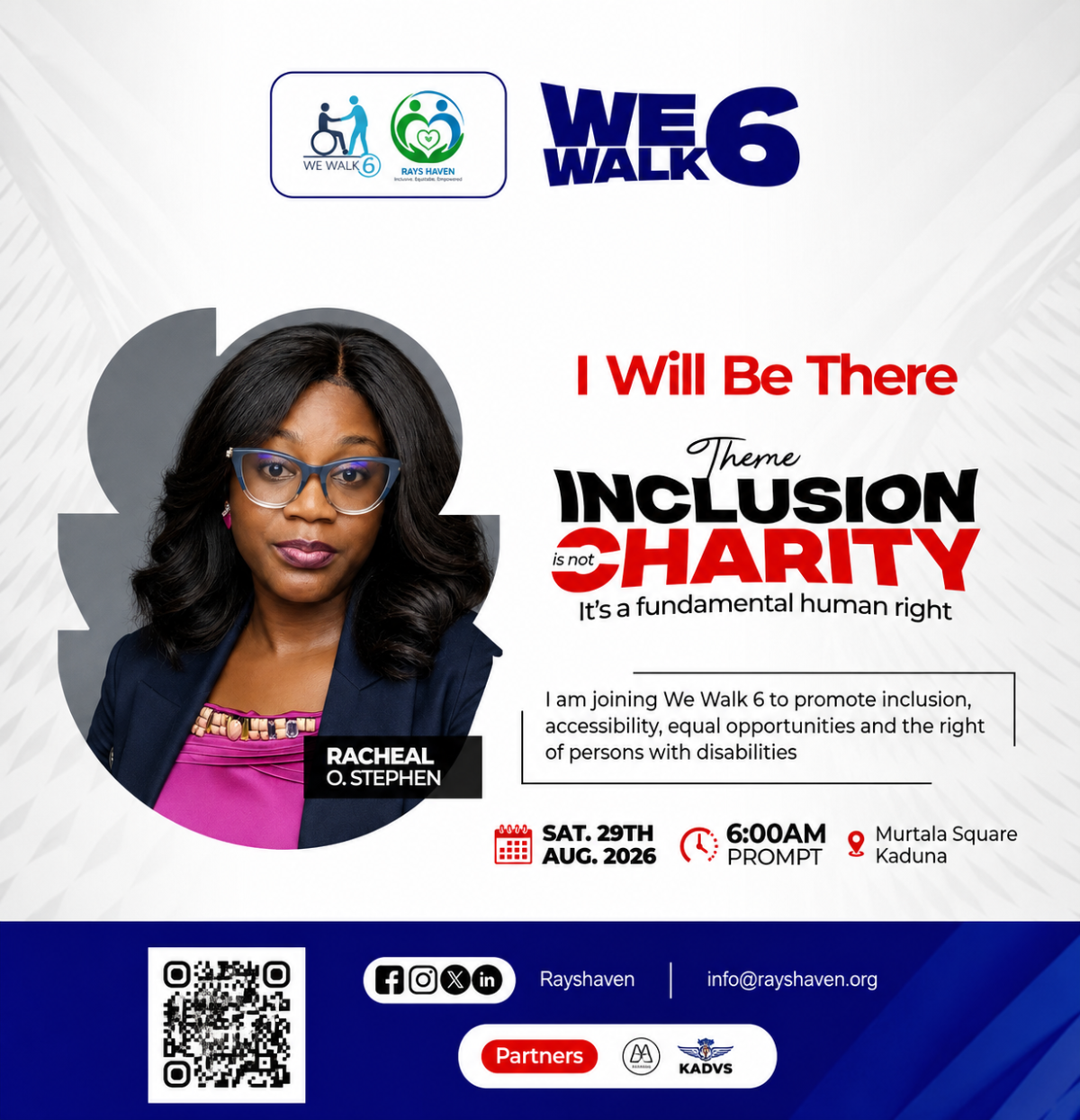 IT’S WALK SEASON IN KADUNA
Ray’s Haven presents WE WALK 6
📅 Sat 29th Aug 2026 | ⏰ 6:00AM prompt...