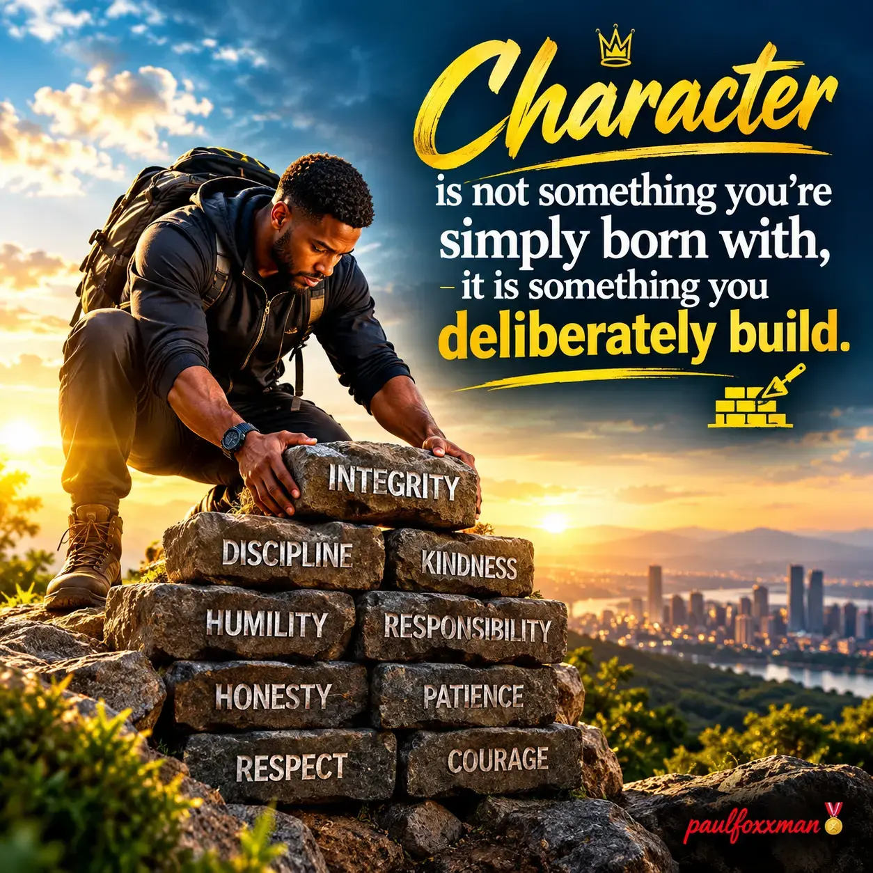Build your character well for you to go far in life