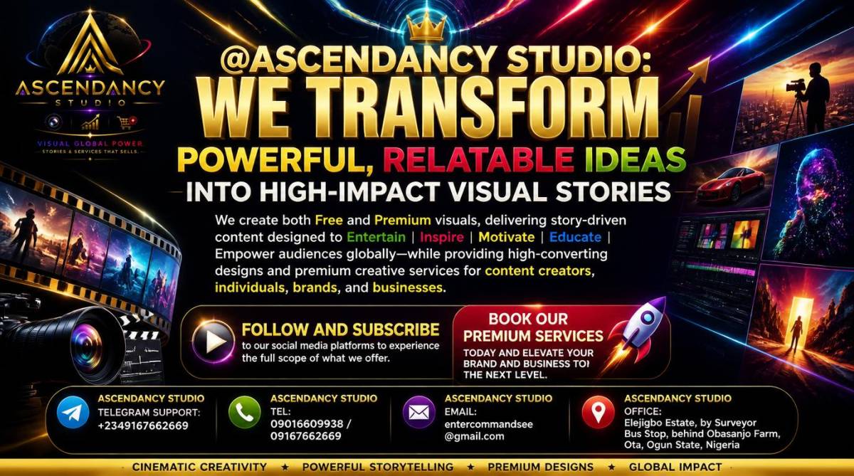π₯ Good Day LekeeLekee Family, We Humbly Present
(ASCENDANCY STUDIO) "AS" To You
β BRAND DESCRIPT...