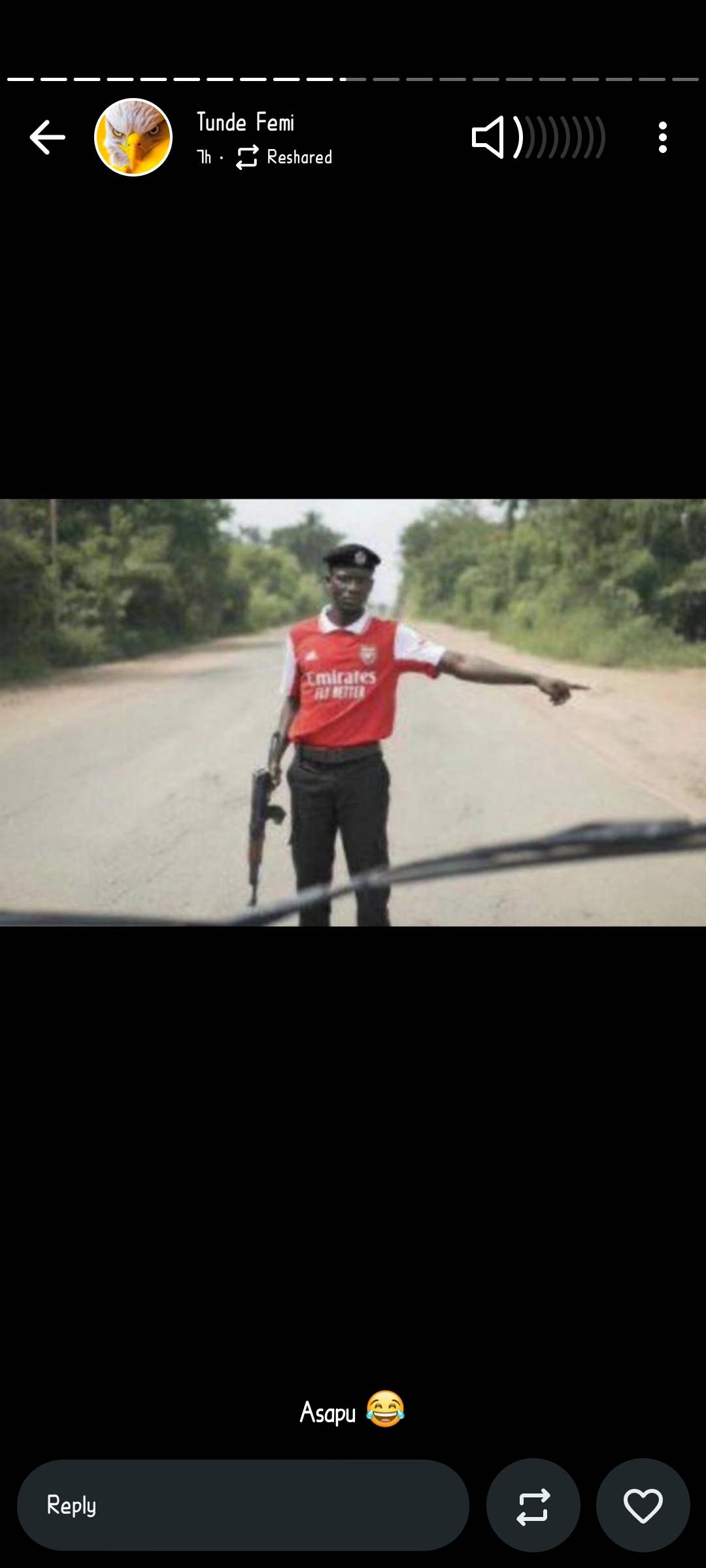 Up gunners ๐ซ
Don't do anyhow this season oo
If you do anyhow, you go collect anyhow oo.
It's our s...