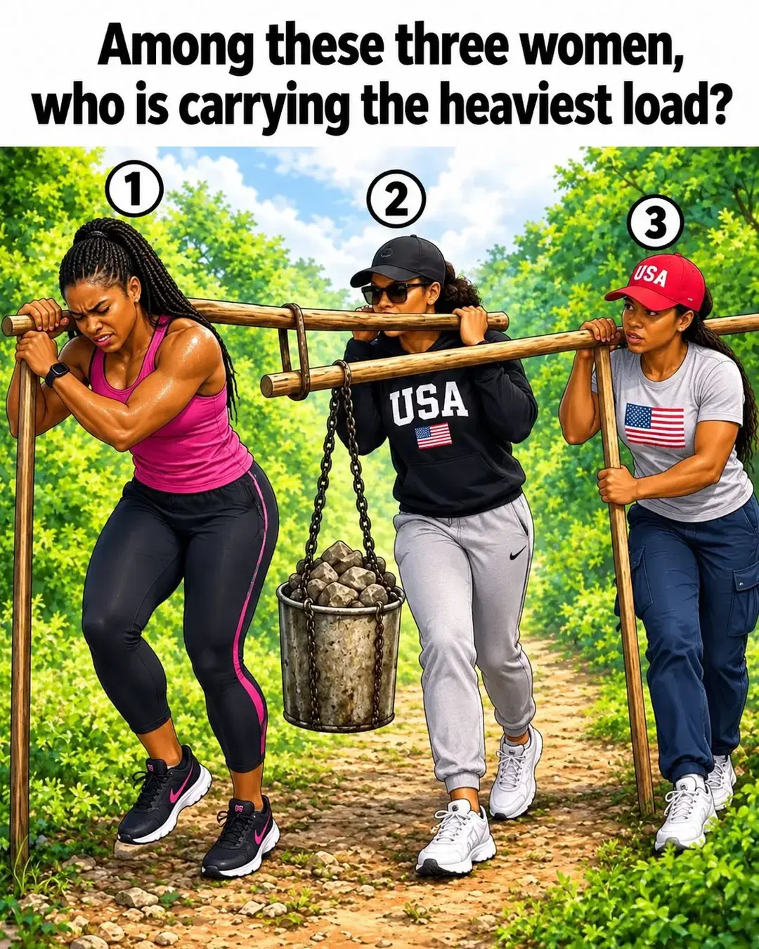 Who do you think is carrying the heaviest load?