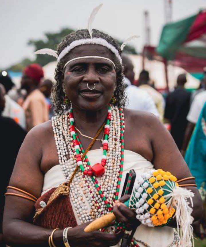 Typical Berom woman from Plateau State Nigeria in her traditional regalia