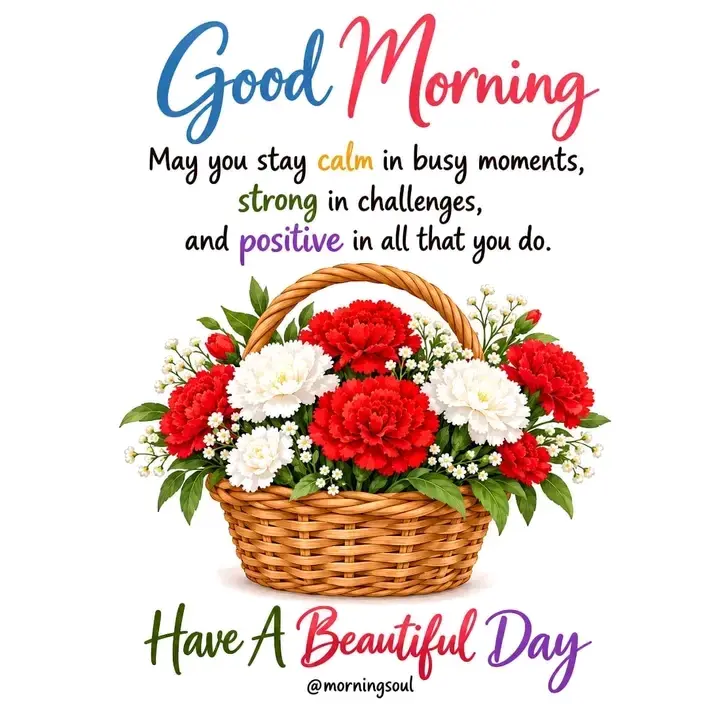 Good morning ❤️
Stay calm when life gets busy, strong when challenges come, and positive through it...