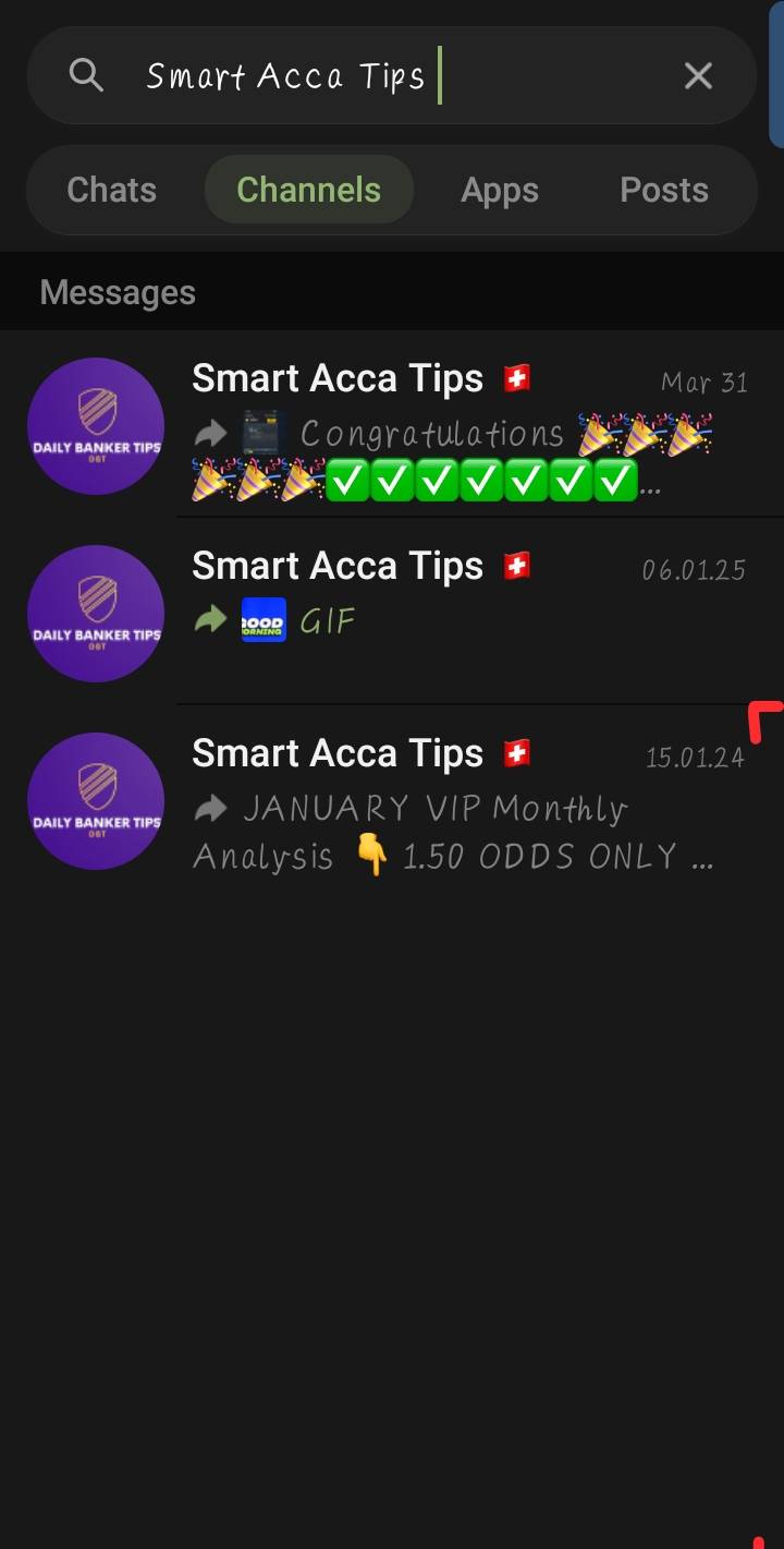 They are the best and safest telegram prediction betting channel so far β
β
Guys I really respect a...