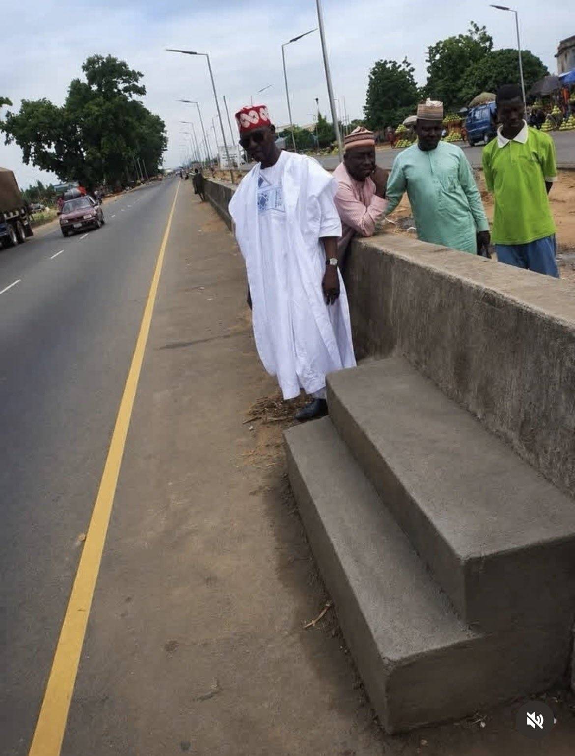 We keep sinking lower everyday as a country. 
A local Government Chairman built a step on a federal...