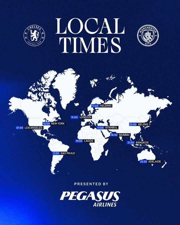 Where are you supporting us from today, Blues? โ๏ธ๐
#CFC | #Chelsea | #EmiratesFACup