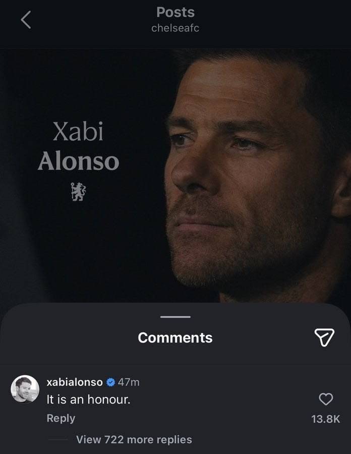 🚨🇪🇸Xabi Alonso on Instagram.

#CFC | #Chelsea