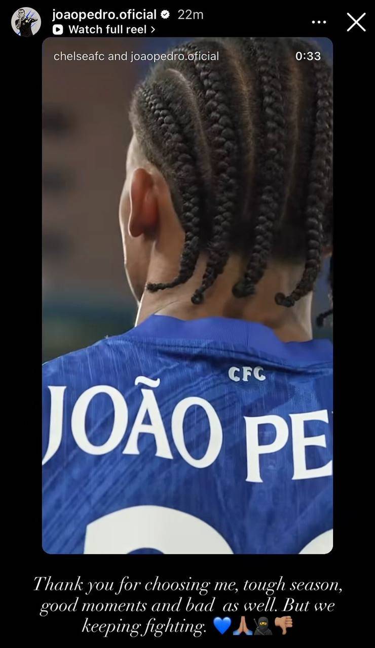 Joao Pedro on IG 🌟🥷👎💙

#CFC | #Chelsea