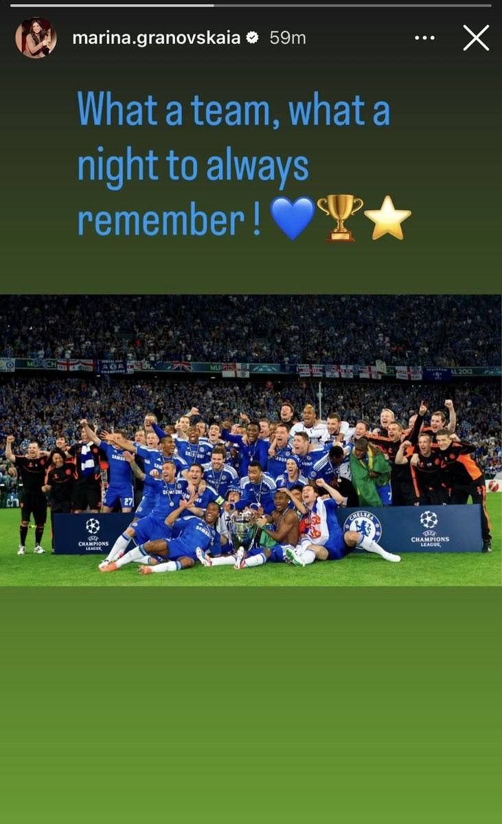 On this day: 19th May 2012. Chelsea became European Champions & Londonโs FIRST.
Marina on Instagra...