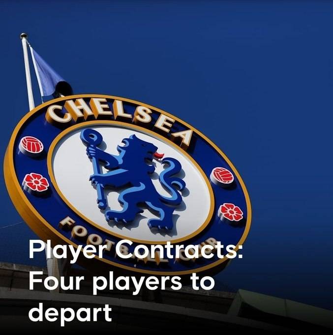 OFFICIAL: Chelsea have confirmed four players will depart the club when their current contracts expi...