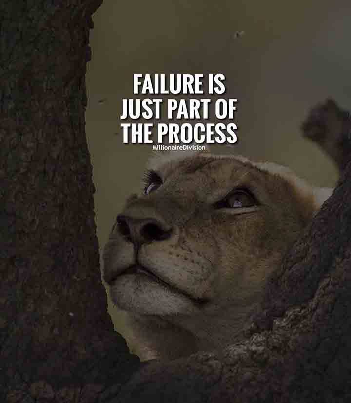ALWAYS REMEMBER, FAILURE IS PART OF THE PROCESS.......