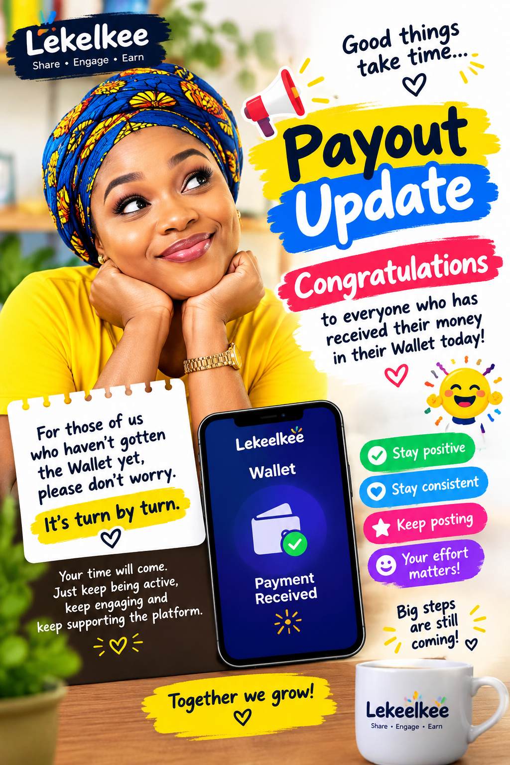 Congratulations to everyone who has received their payout 🎉❤️
I never get my Wallet yet, but I know...