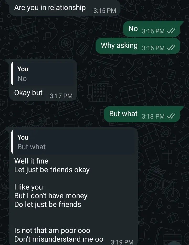 I just noticed something. So, there’s this guy I’ve been chatting and vibing with for months. He car...