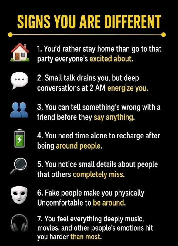 SIGNS THAT YOU ARE DIFFERENT