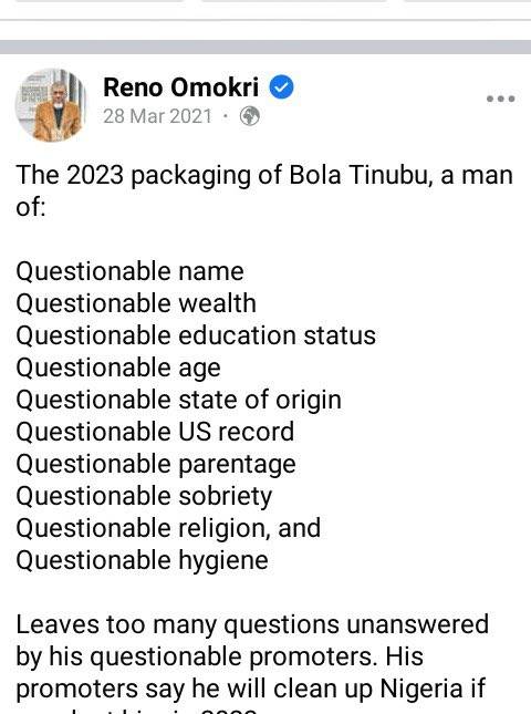 Questionable Election
Questionable INEC
Questionable Senate
Questionable HoR
Questionable Judiciary...