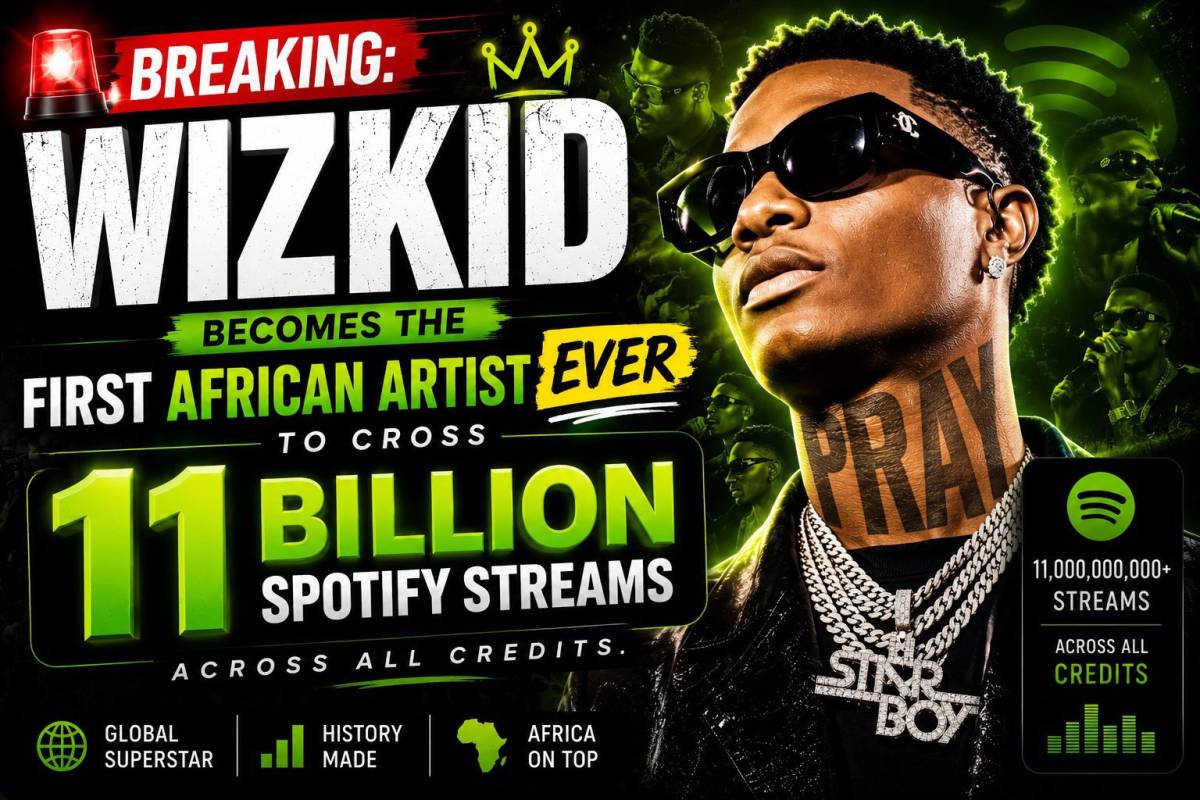 Nigerian Afrobeats superstar Ayodeji Balogun, popularly known as Wizkid, has set a new record as the...