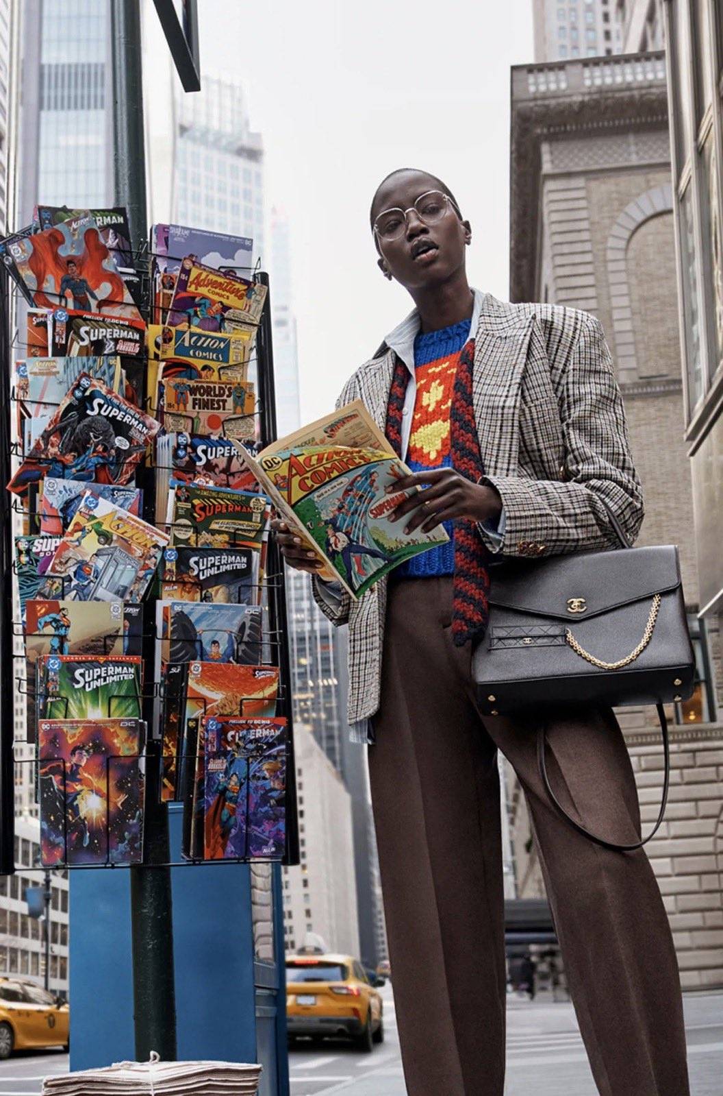 🌟 Supermodel Anok Yai for Chanel Métiers D'Art 2026 campaign by Matthieu Blazy, wearing Chanel's Su...