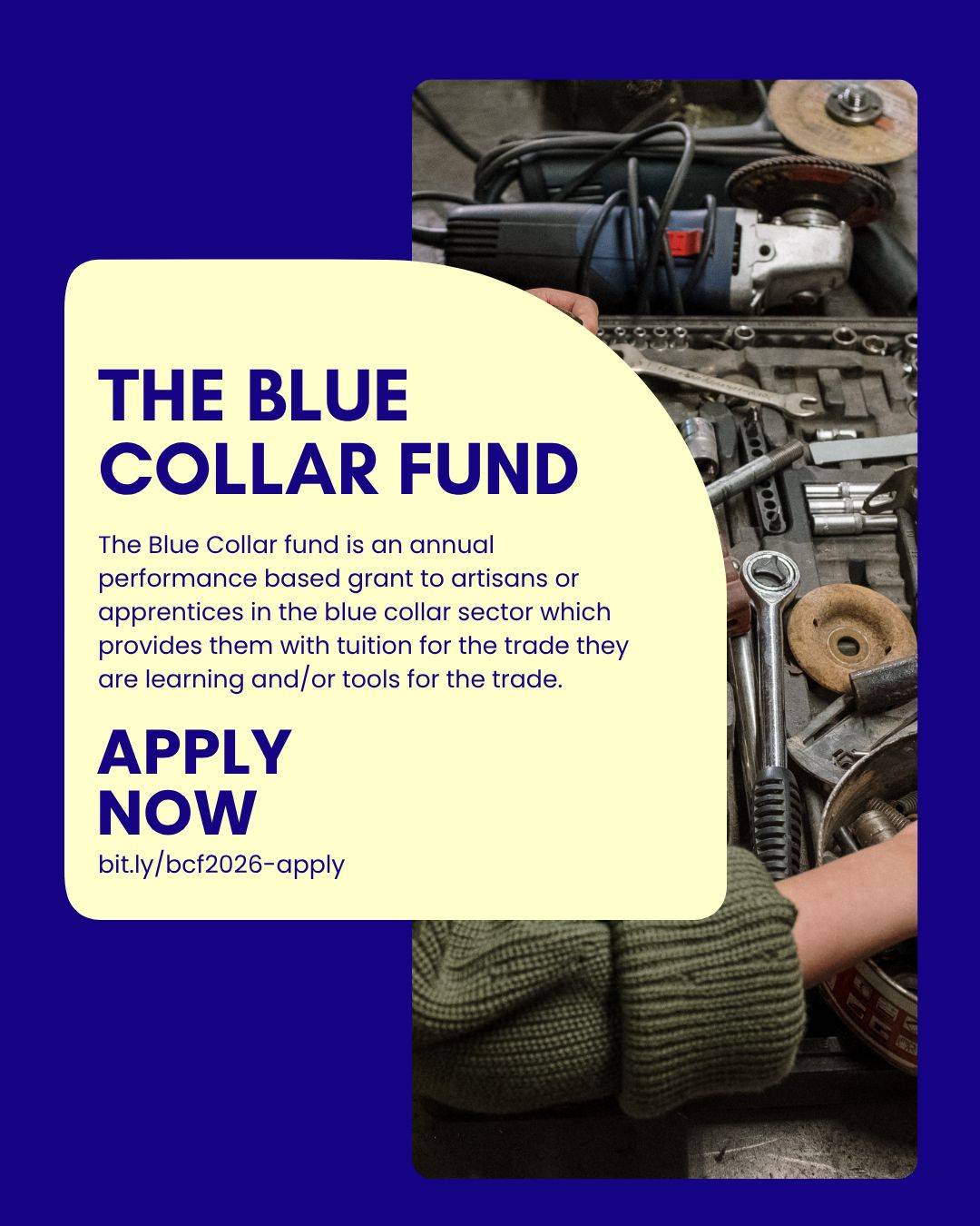 Applications are now open for the Blue Collar Fund, an annual grant to artisans or apprentices in th...