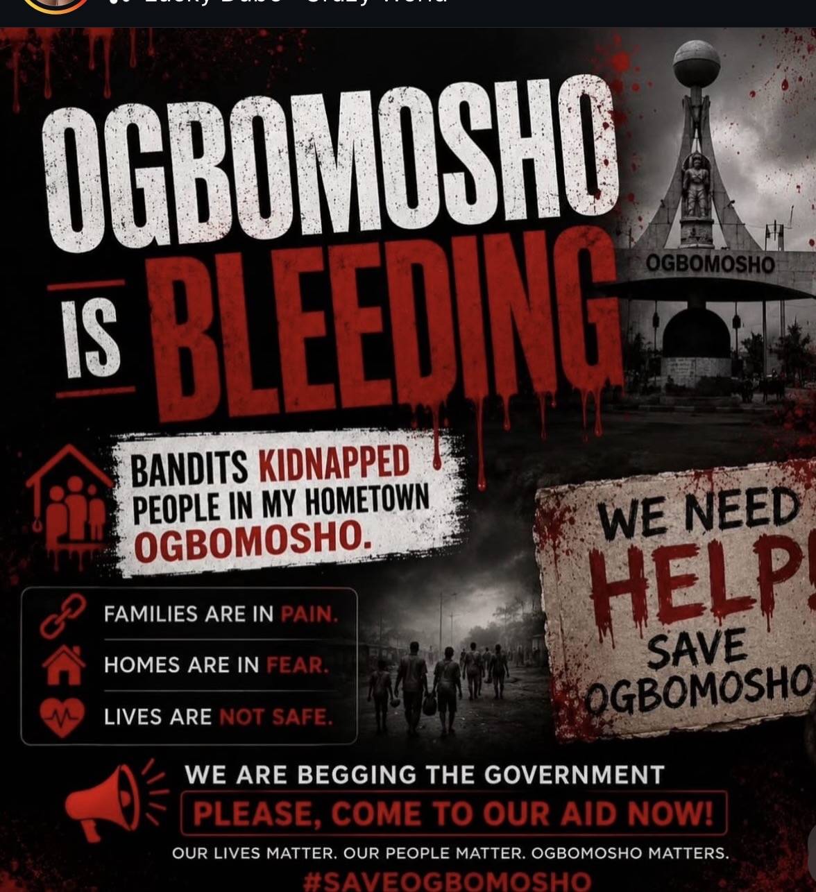 This country is bleeding ๐ฉธ and needs God intervention ๐ญ Come down oh Lord and manifest your power...
