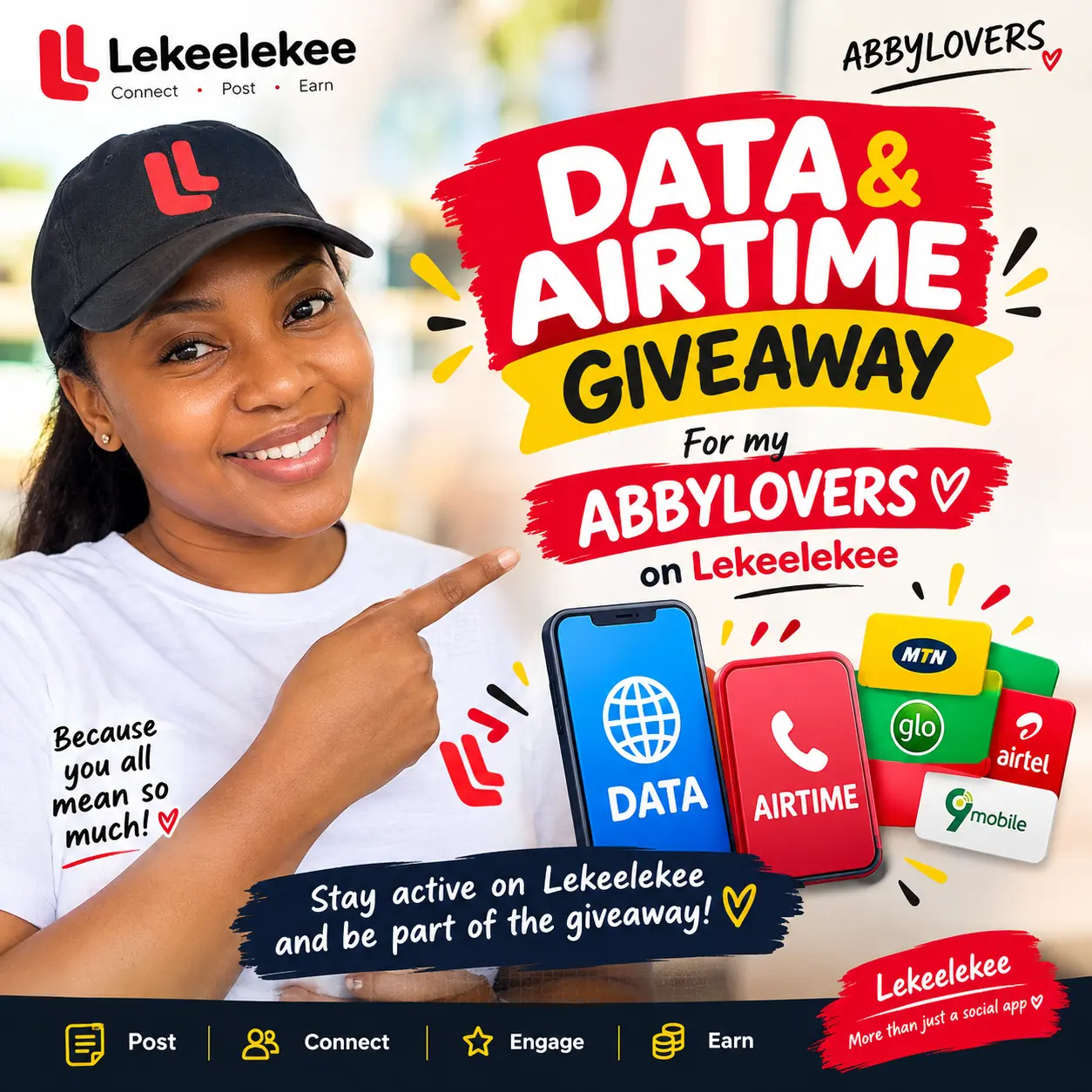 ππ DATA & AIRTIME GIVEAWAY FOR MY AMAZING ABBYLOVERS! β€οΈπ
My amazing ABBYLOVERS, this is my litt...