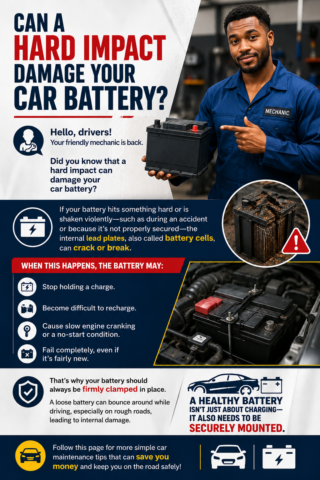 π Can a Hard Impact Damage Your Car Battery?
π¨βπ§ Hello, drivers! Your friendly mechanic is back....
