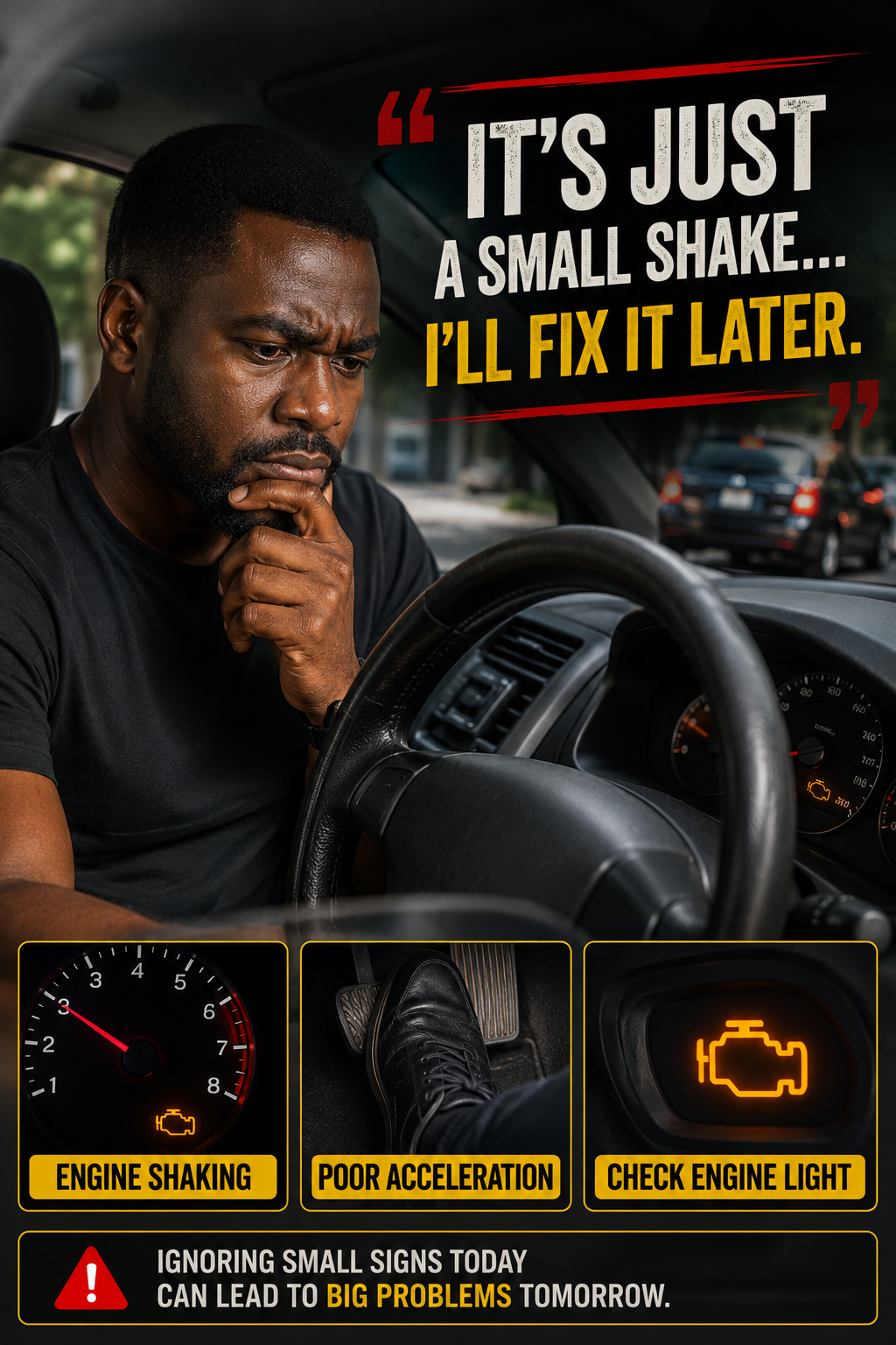 ๐จ "It's just a small shake... I'll fix it later."
Those were the words a driver told himself after...