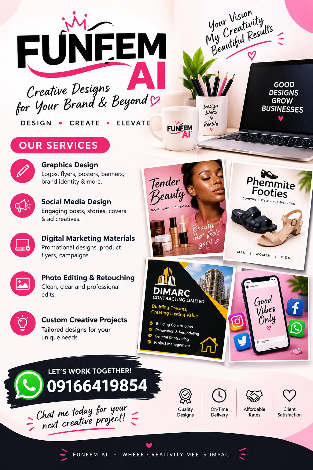 โจ Your Brand. Our Creativity. Big Impact! ๐
Eye-catching designs that make your business stand ou...