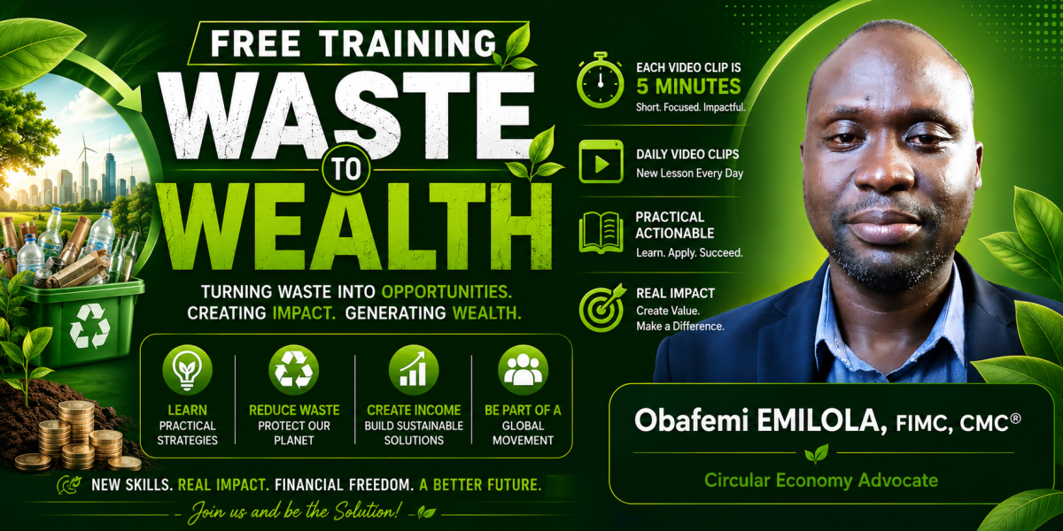 WASTE TO WEALTH FREE TRAINING
Many people see waste as something to throw away. I see opportunitie...
