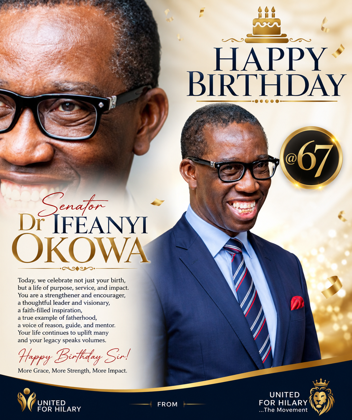 UNITED FOR HILARY CELEBRATES A RARE GEM AT 67
Today, with hearts filled with gratitude and joy, Uni...