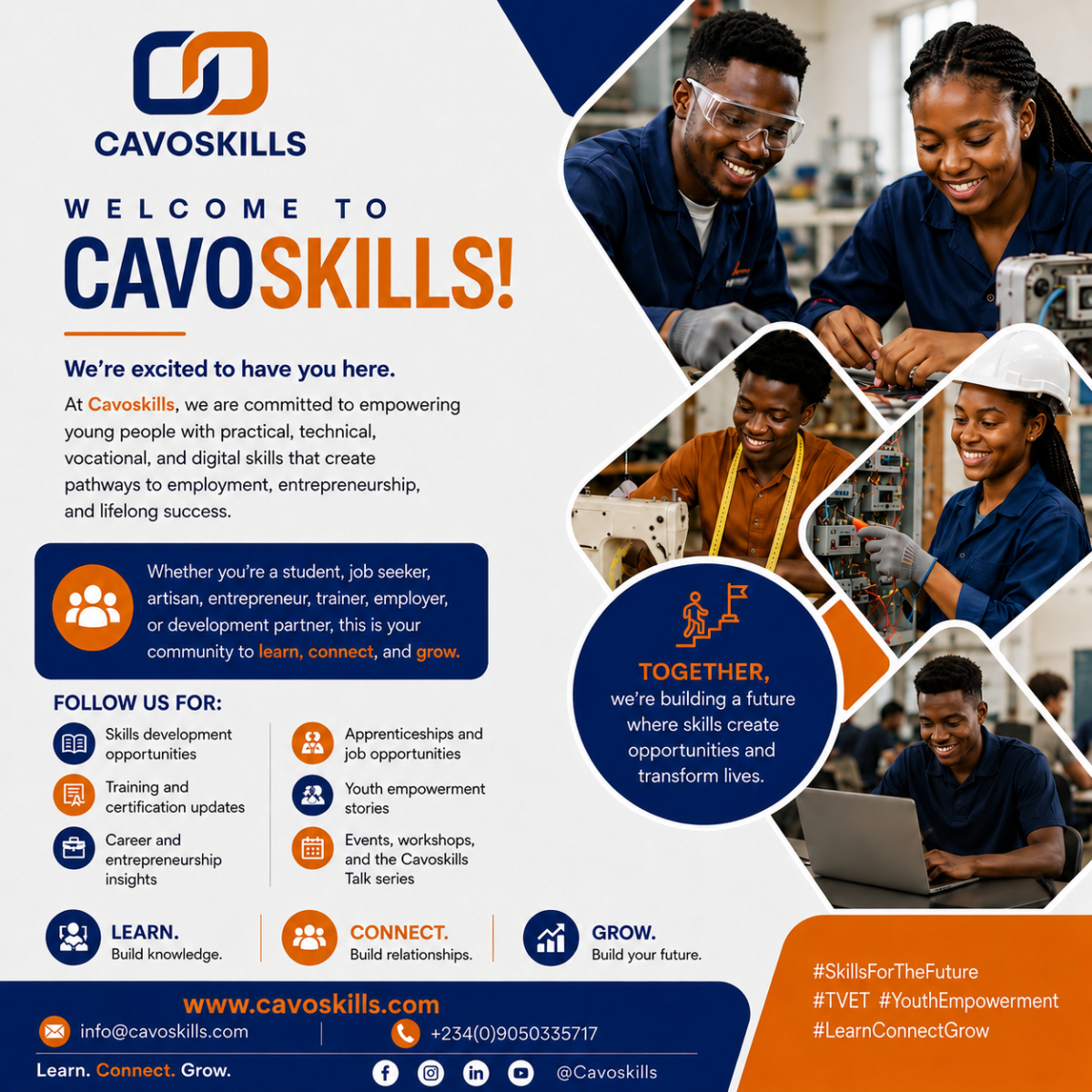 Welcome to Cavo Skills
We are excited to have you here.
At Cavo Skills, we are committed to empowe...