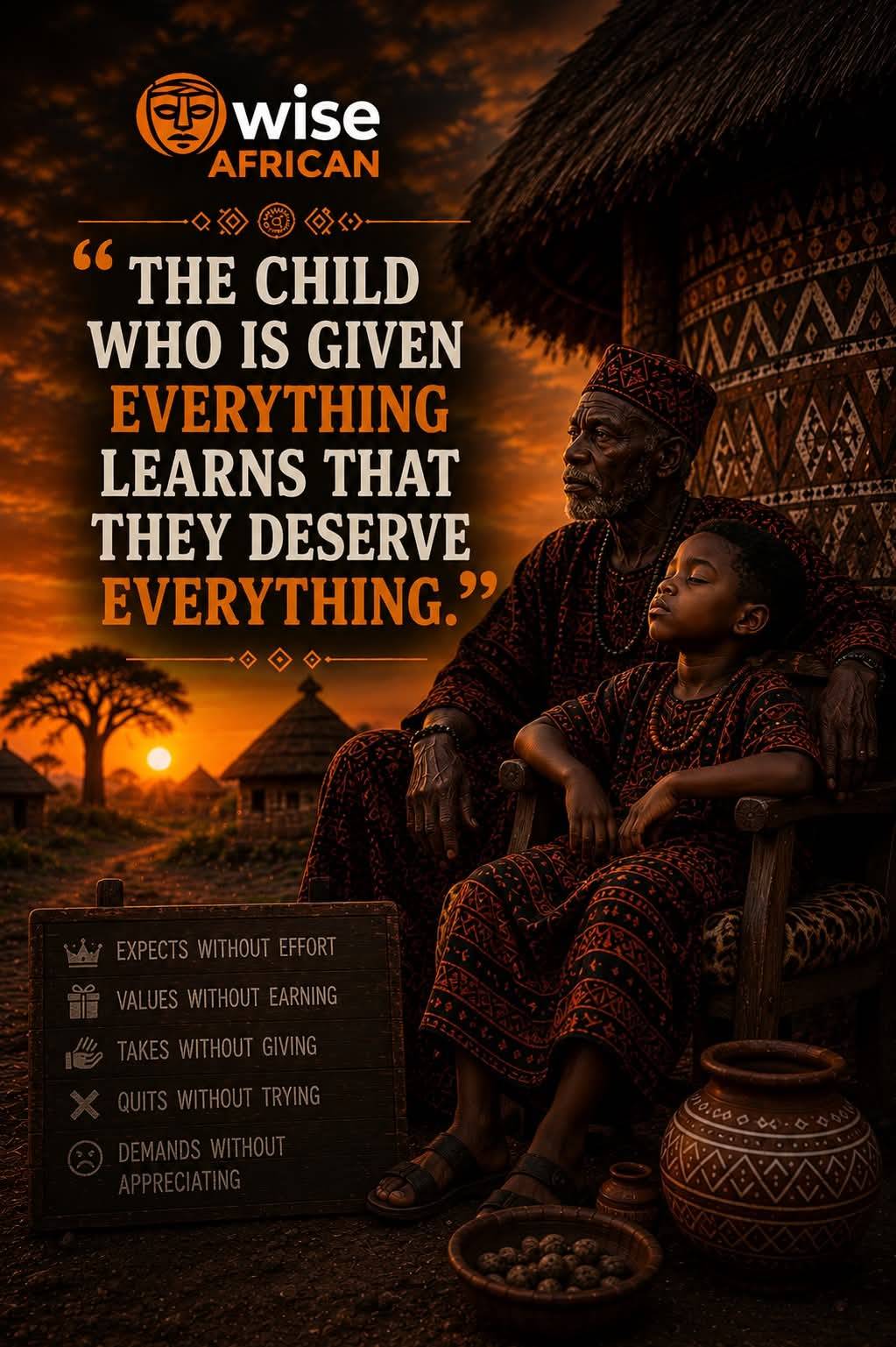 This is not about children. Only the wise will understand. Africa Grandpa say so.