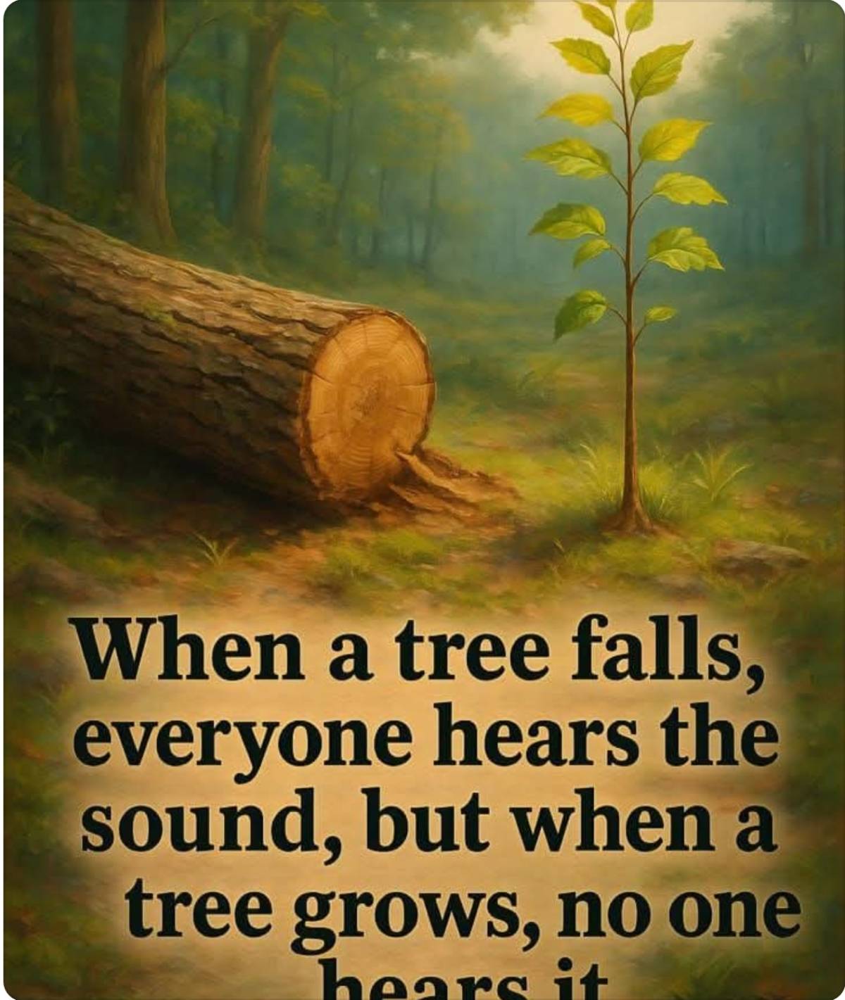 This is not about tree.  Africa proverbs.