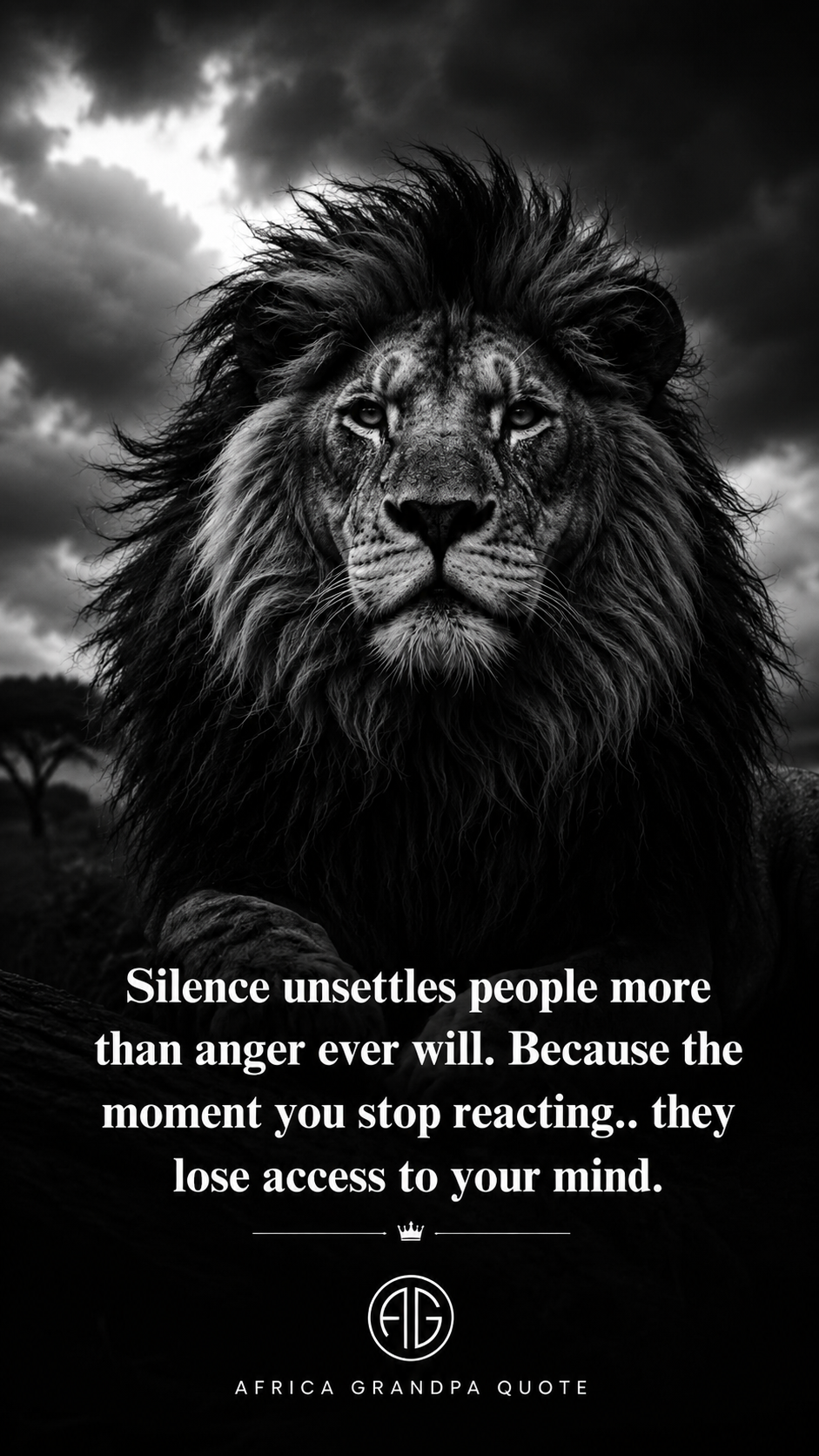 Silence is powerful. The moment you stop reacting to negativity, you take back control of your mind...