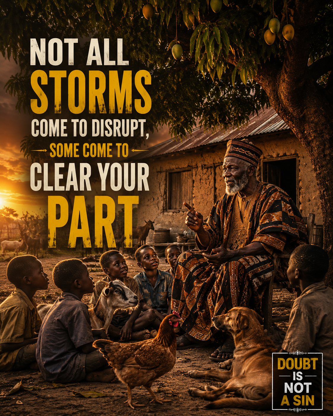 Some storms are made to clear your part. Learn and grow with Africa Grandpa.
#motivation