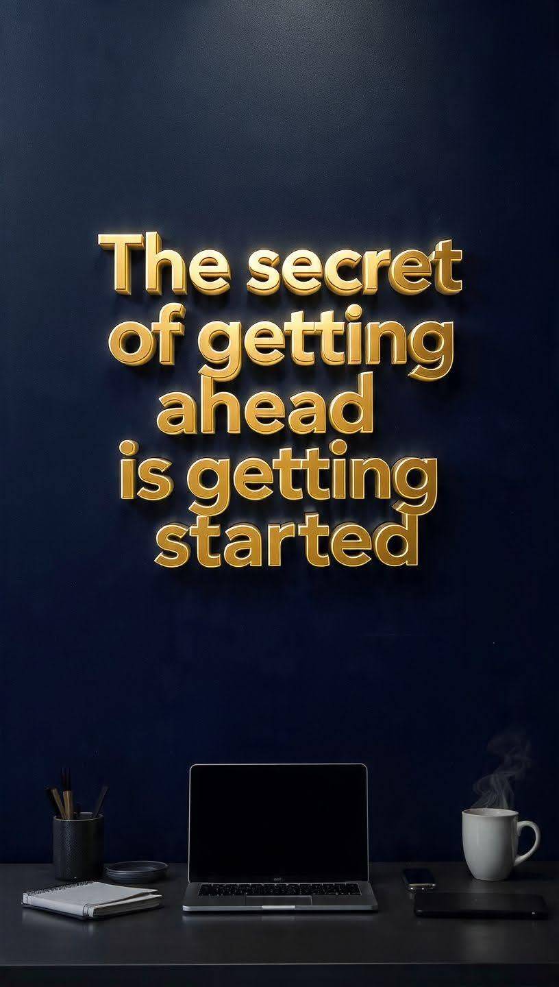 Success doesn't begin when everything is perfect—it begins the moment you decide to start. Stop wait...
