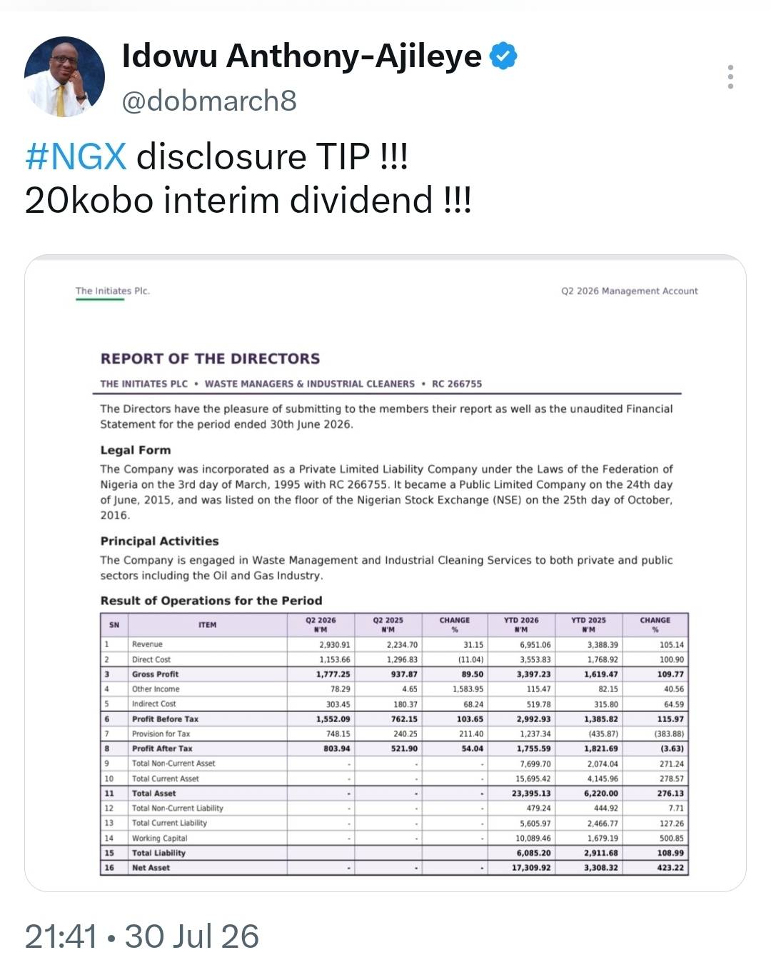https://x.com/i/status/2082929716625809576
#NGX