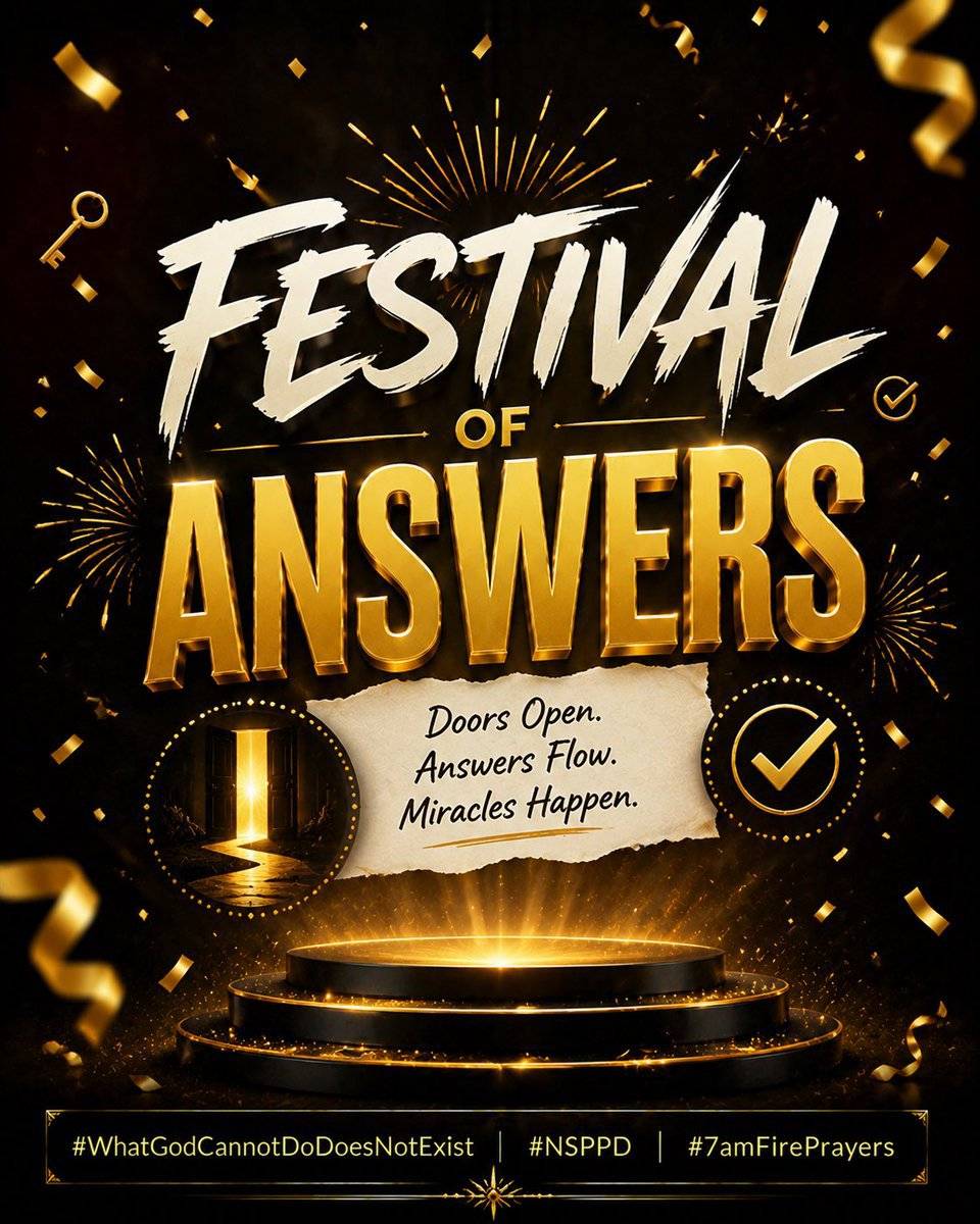 JULY!! FESTIVAL OF ANSWERS !
What God Cannot Do Does Not Exist !! #NSPPD #7amFirePrayers