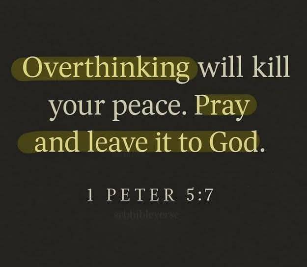 Overthinking no dey solve problems......