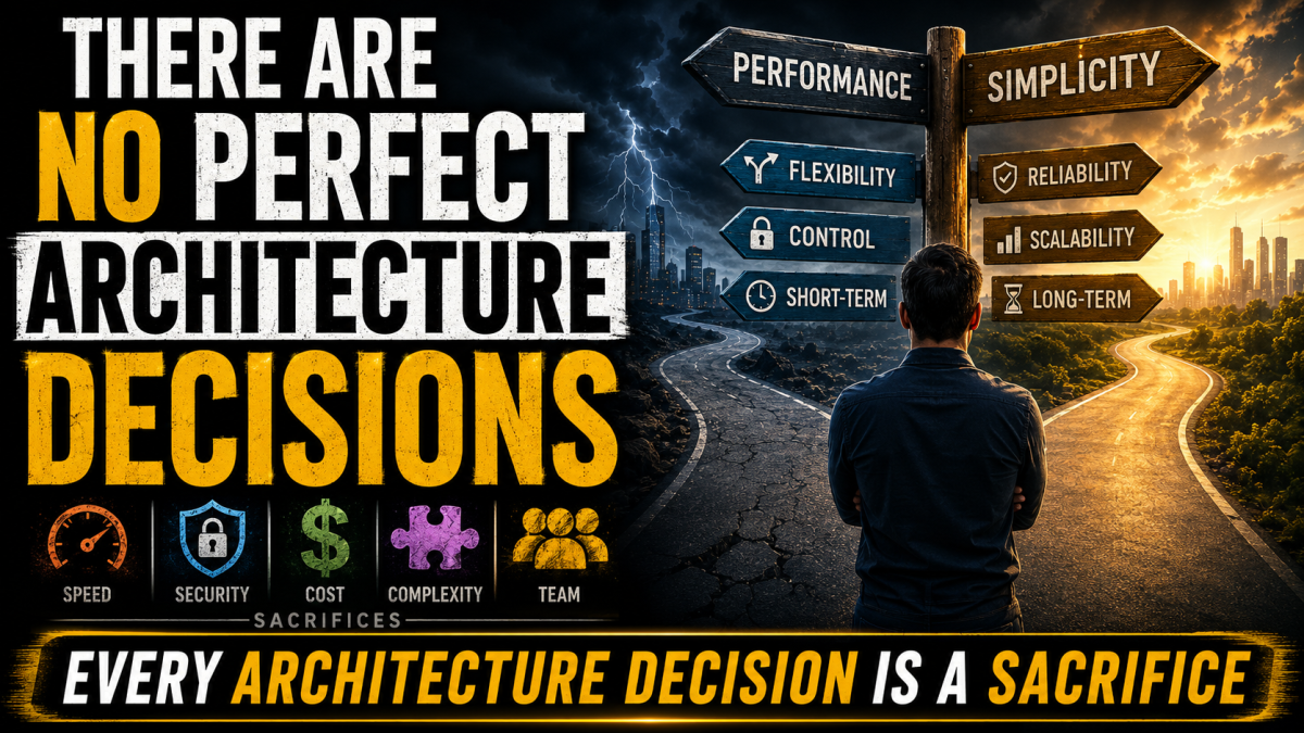 There are no perfect architecture decisions.
Every choice gives you something — and takes something...