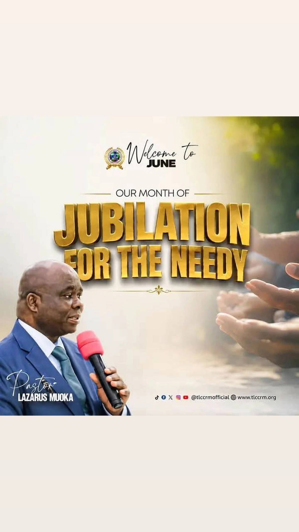Welcome to the Month of Jubilation for the Needy