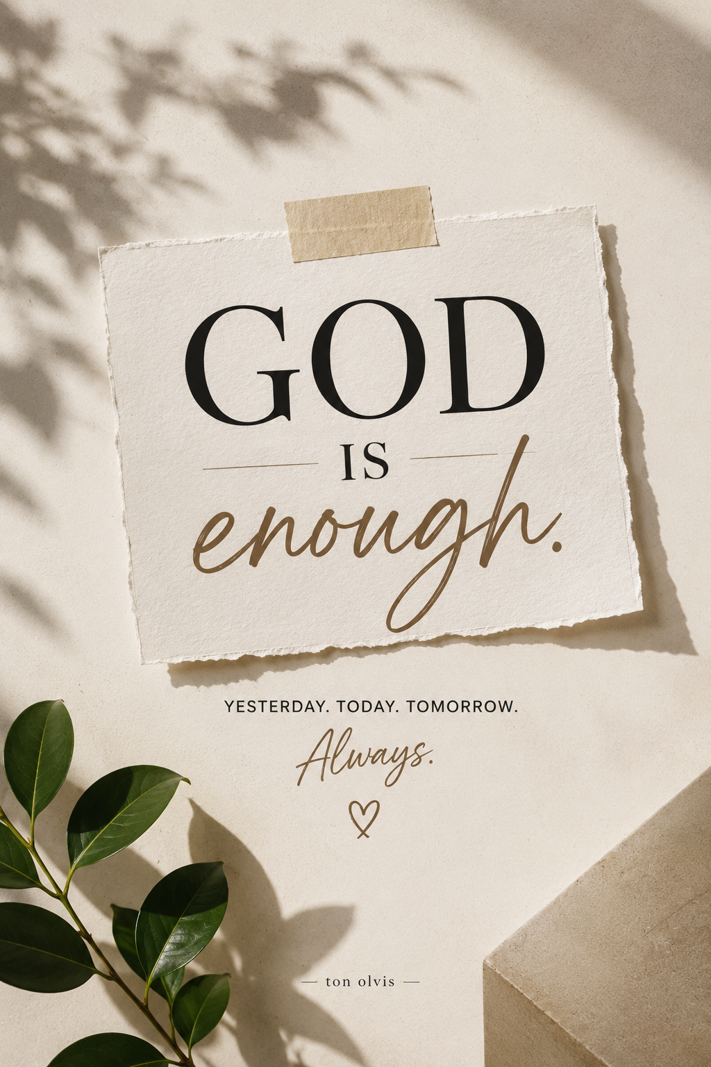 God is Enough.
#LekeeLekee #God #Motivation
