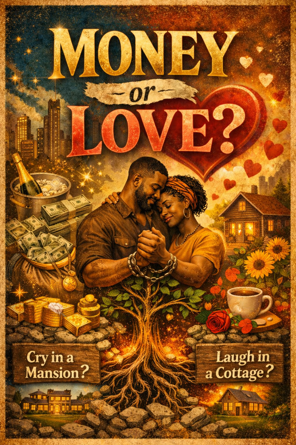 Money or Love?
If you could only choose one, which would it be?
Would you rather cry in a mansion...