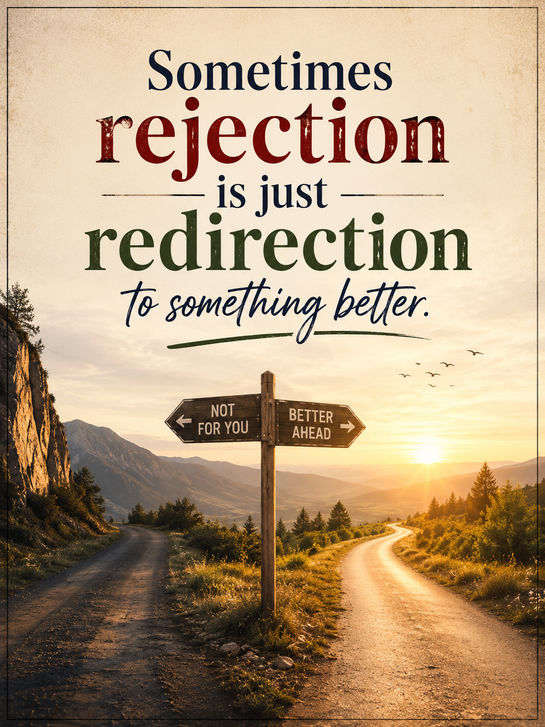 Sometimes rejection is life’s way of protecting you from what’s not meant for you and redirecting yo...