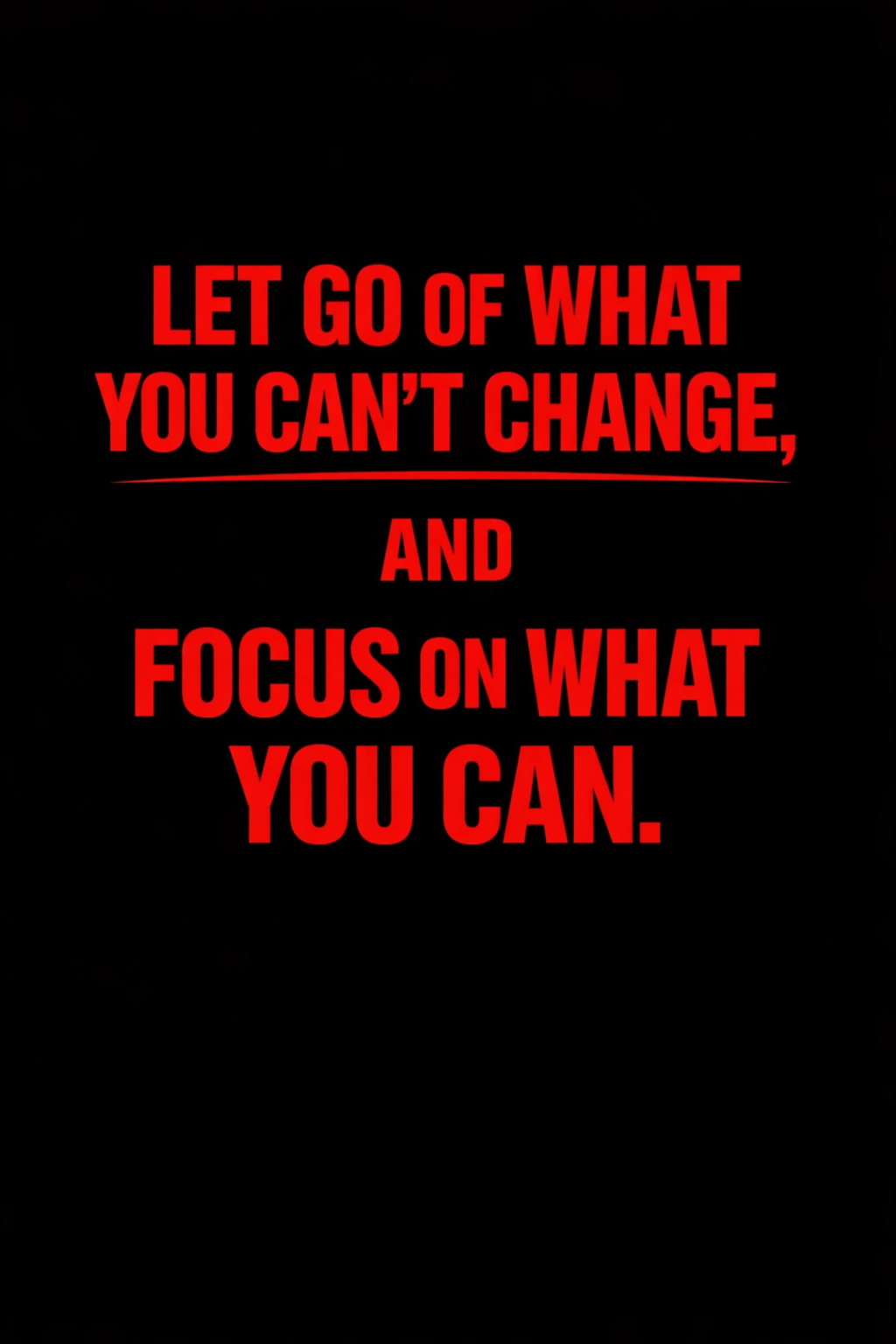 Peace starts when you stop fighting what’s beyond your control. Focus on your power, not your pain....