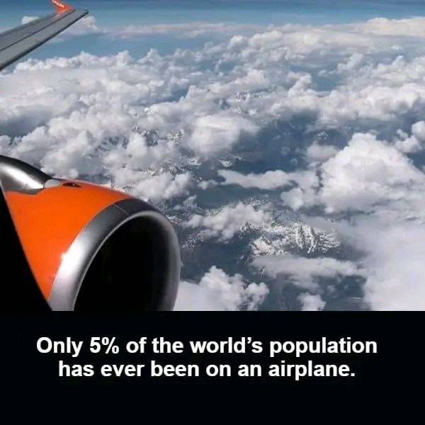 Only 5% of the world's popuplation has ever been on airplane.

#LekeeLekee #mrfoolish #generalKnowle...