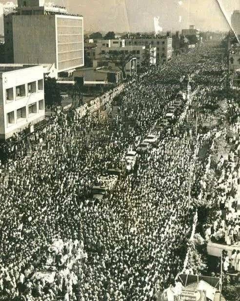 The largest funeral in human history wasn't for an emperor or pope.
It was for a Tamil leader Name...
