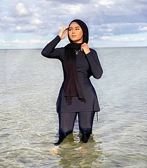 A Burkini is a type of swimsuit for Muslim women, which covers the whole body except the face, the h...